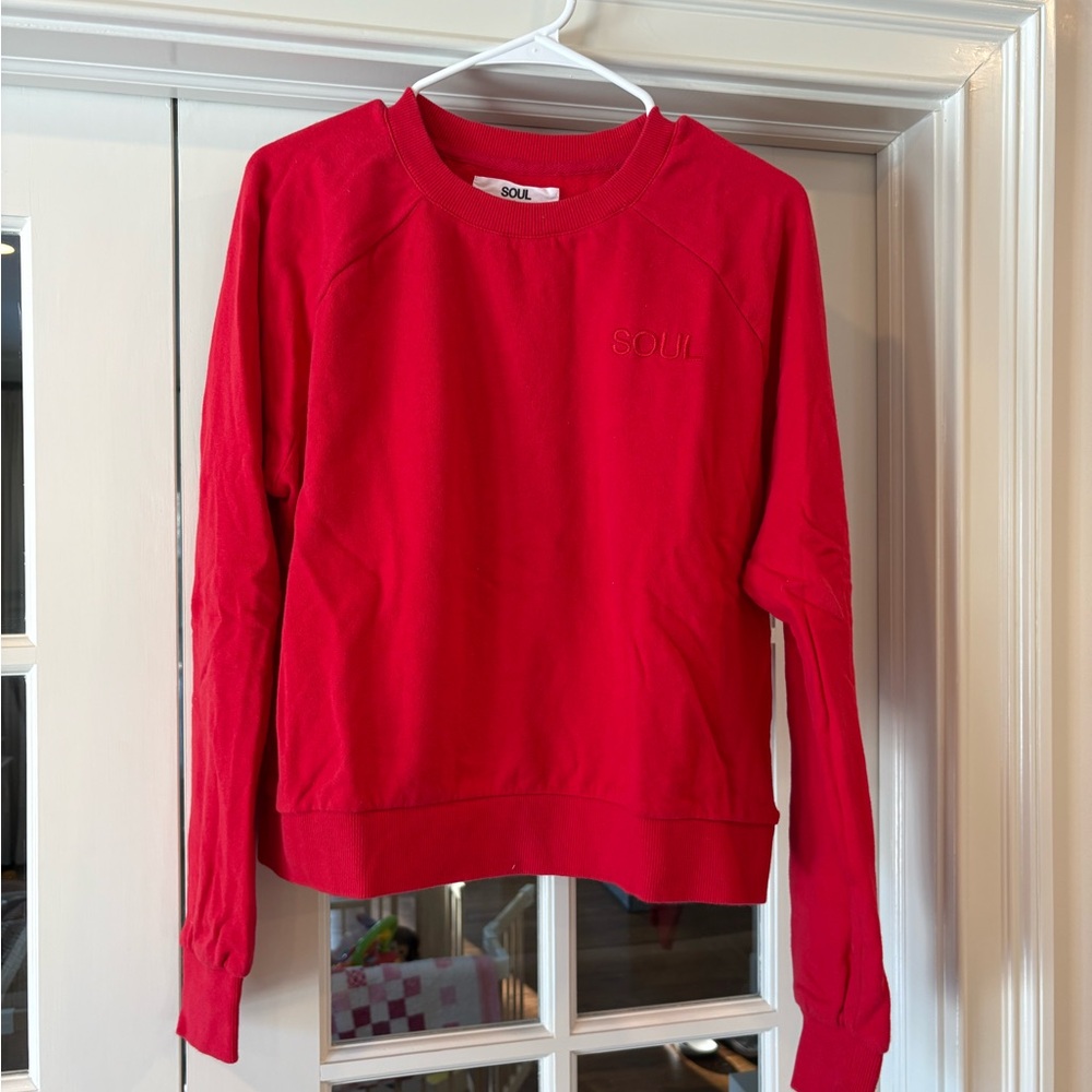 SoulCycle Red Crewneck Sweatshirt